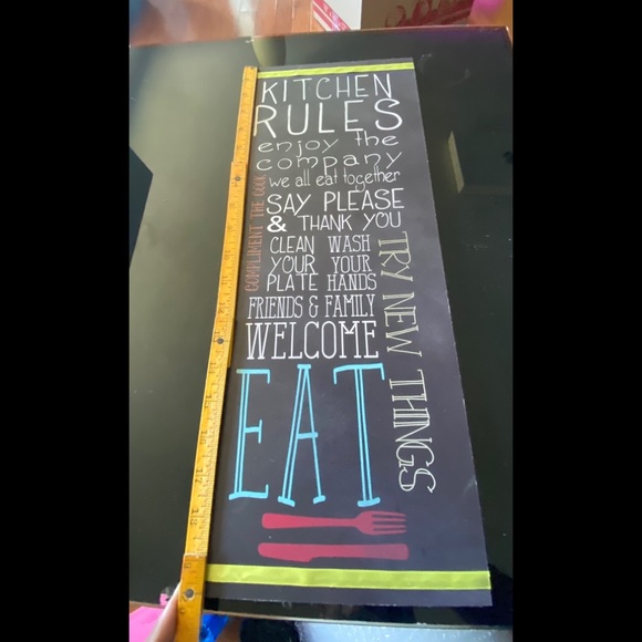 Kitchen Rules Sign - Picture 3 of 3